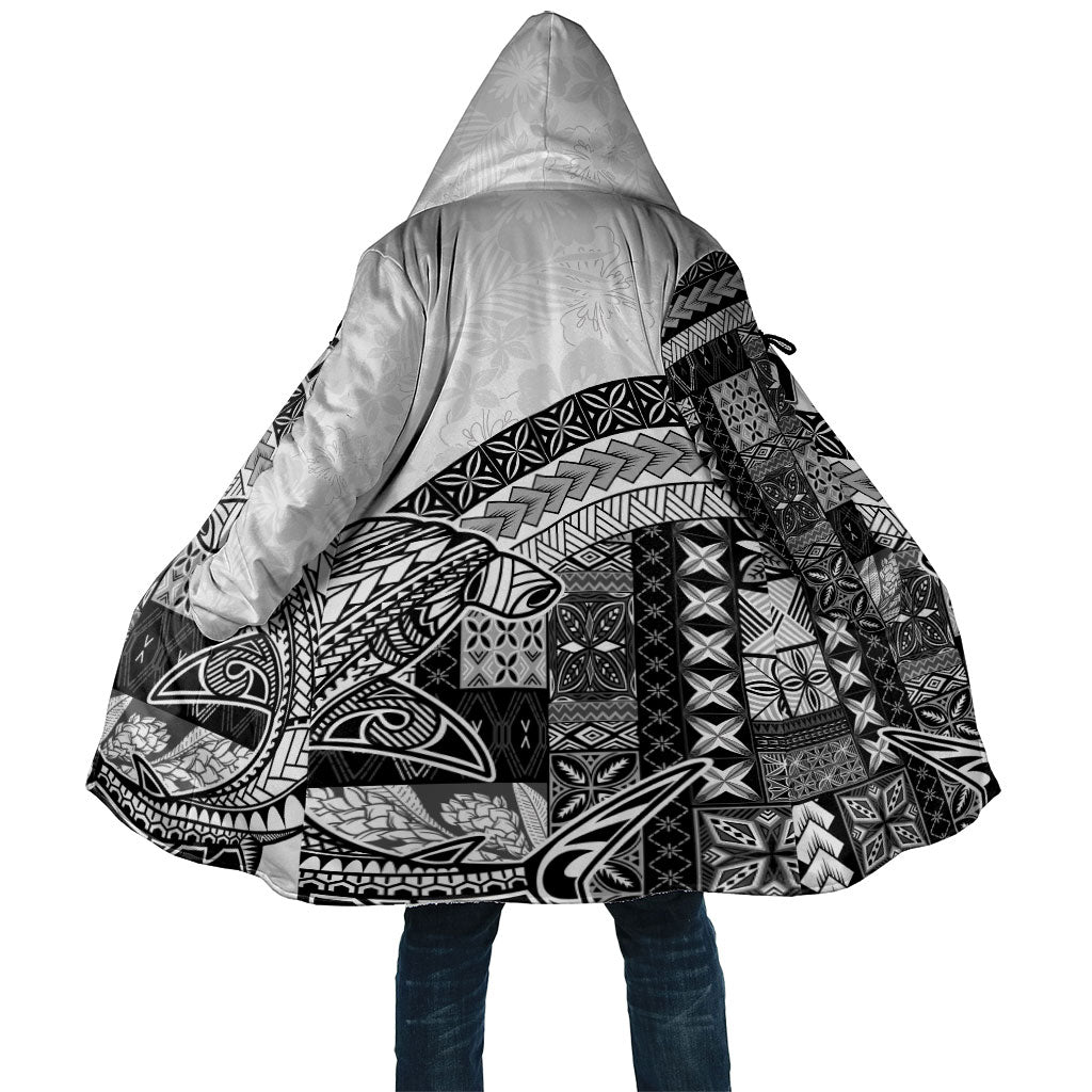 Samoa Mamanu Siapo Classic Black Cloak Tatau Malie LT7 Unisex Black - Polynesian Pride