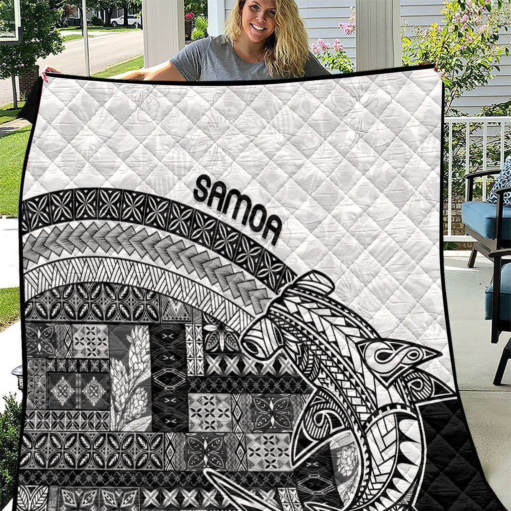 Samoa Mamanu Siapo Classic Black Quilt Tatau Malie LT7 Black - Polynesian Pride