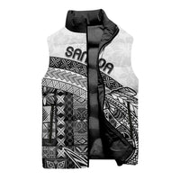 Samoa Mamanu Siapo Classic Black Sleeveless Puffer Jacket Tatau Malie LT7 - Polynesian Pride