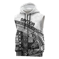 Samoa Mamanu Siapo Classic Black Sleeveless Zip Hoodie Tatau Malie LT7 Black - Polynesian Pride
