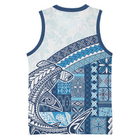 Samoa Mamanu Siapo Royal Blue Basketball Jersey Tatau Malie LT7 - Polynesian Pride