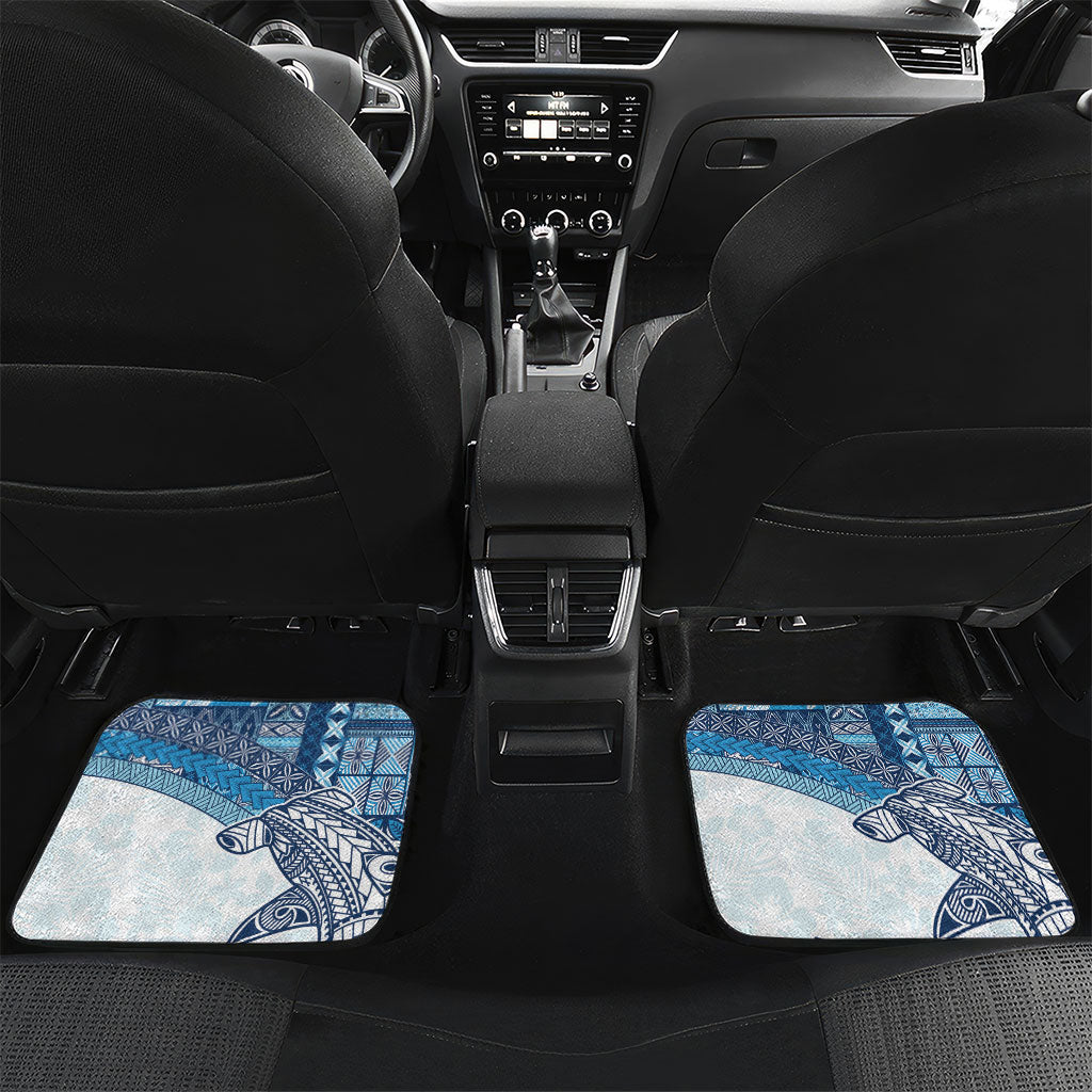 Samoa Mamanu Siapo Royal Blue Car Mats Tatau Malie LT7 Set 2pcs - Back Royal Blue - Polynesian Pride