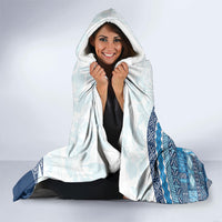 Samoa Mamanu Siapo Royal Blue Hooded Blanket Tatau Malie LT7 - Polynesian Pride