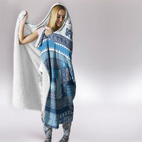 Samoa Mamanu Siapo Royal Blue Hooded Blanket Tatau Malie LT7 - Polynesian Pride
