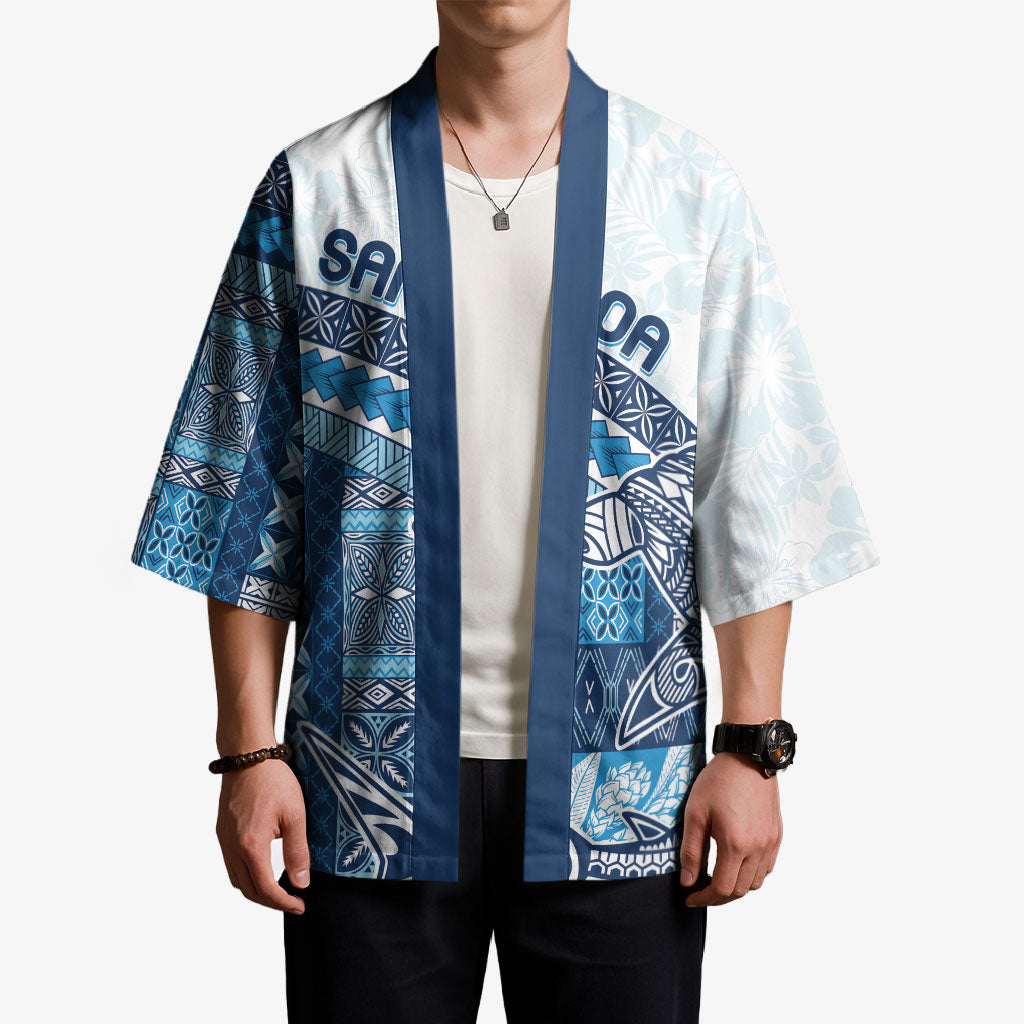Samoa Mamanu Siapo Royal Blue Kimono Tatau Malie LT7 - Polynesian Pride