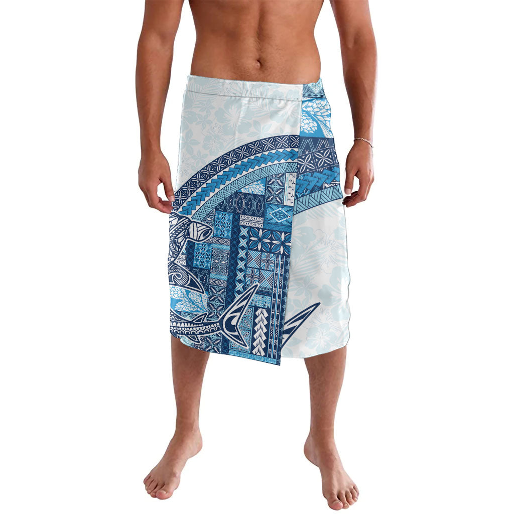 Samoa Mamanu Siapo Royal Blue Lavalava Tatau Malie LT7 Royal Blue - Polynesian Pride