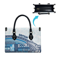 Samoa Mamanu Siapo Royal Blue Leather Bag Tatau Malie LT7 - Polynesian Pride