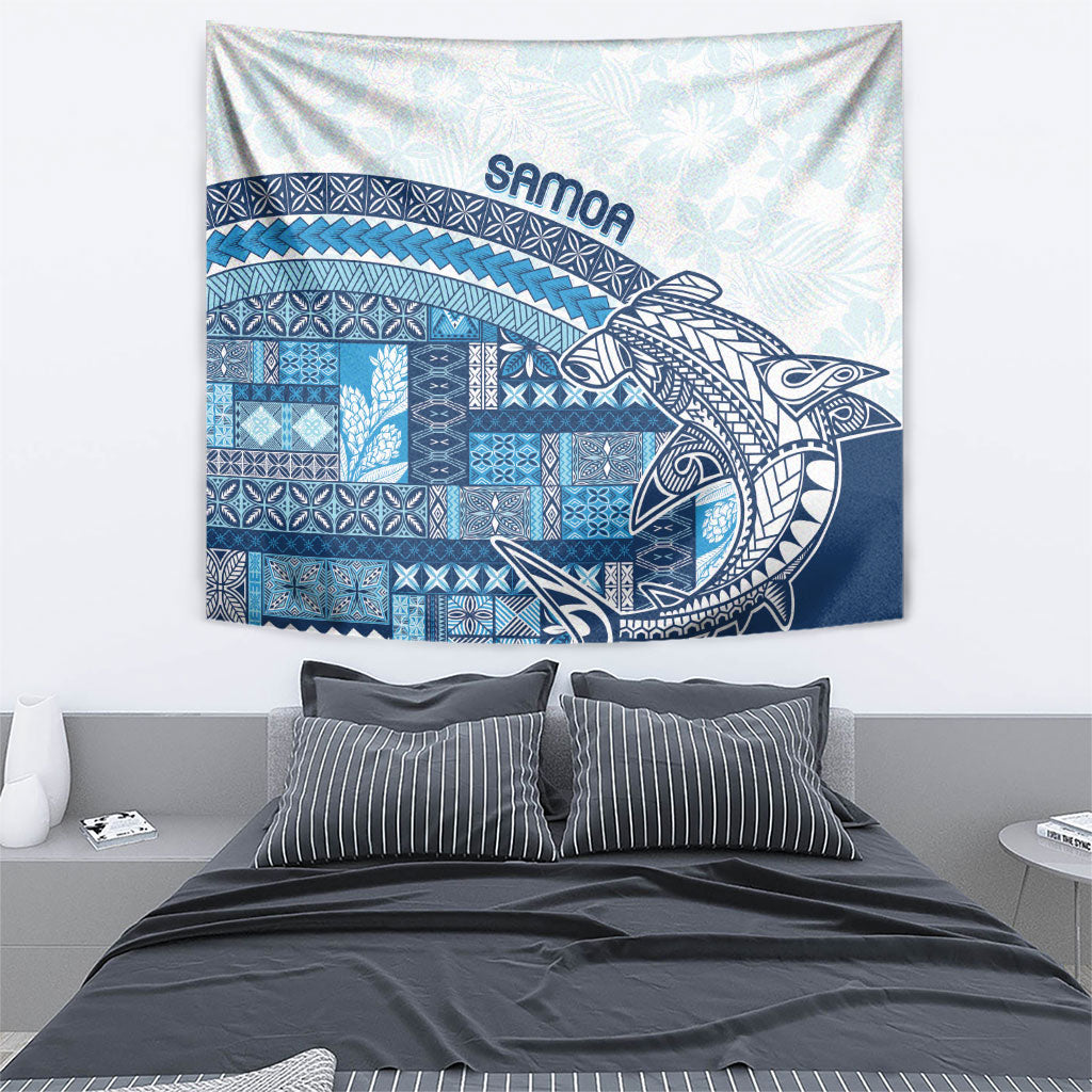 Samoa Mamanu Siapo Royal Blue Tapestry Tatau Malie LT7 - Polynesian Pride