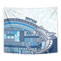 Samoa Mamanu Siapo Royal Blue Tapestry Tatau Malie LT7 - Polynesian Pride