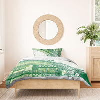 Samoa Mamanu Siapo Forest Green Bedding Set Tatau Malie LT7 - Polynesian Pride