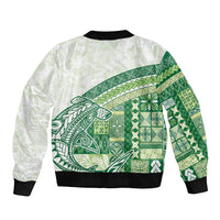 Samoa Mamanu Siapo Forest Green Bomber Jacket Tatau Malie LT7 - Polynesian Pride