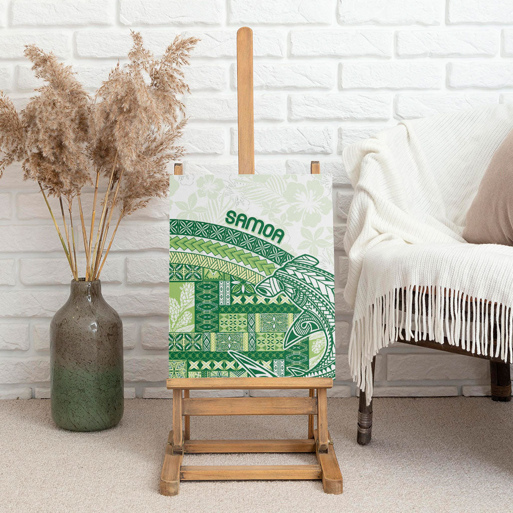 Samoa Mamanu Siapo Forest Green Canvas Wall Art Tatau Malie LT7 - Polynesian Pride