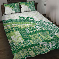 Samoa Mamanu Siapo Forest Green Quilt Bed Set Tatau Malie LT7 Forest Green - Polynesian Pride
