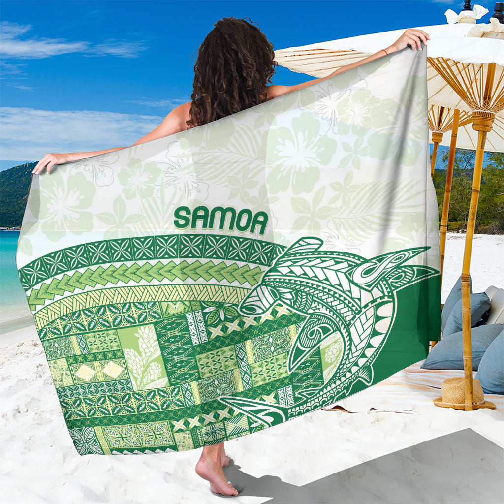 Samoa Mamanu Siapo Forest Green Sarong Tatau Malie LT7 One Size 44 x 66 inches Forest Green - Polynesian Pride