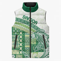Samoa Mamanu Siapo Forest Green Sleeveless Puffer Jacket Tatau Malie LT7 Unisex Forest Green - Polynesian Pride