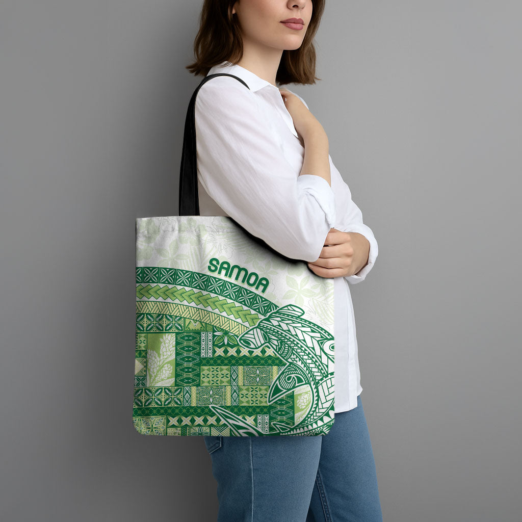 Samoa Mamanu Siapo Forest Green Tote Bag Tatau Malie LT7 - Polynesian Pride