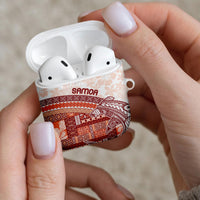 Samoa Mamanu Siapo Crimson AirPods Case Tatau Malie LT7 - Polynesian Pride