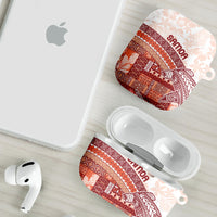 Samoa Mamanu Siapo Crimson AirPods Case Tatau Malie LT7 - Polynesian Pride