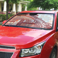 Samoa Mamanu Siapo Crimson Auto Sun Shade Tatau Malie LT7 - Polynesian Pride