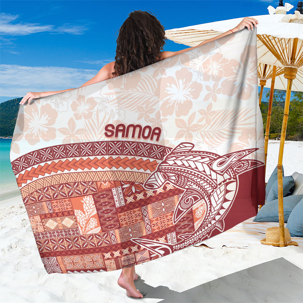 Samoa Mamanu Siapo Crimson Sarong Tatau Malie LT7 One Size 44 x 66 inches Red - Polynesian Pride