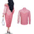 personalised-new-zealand-couples-matching-off-the-shoulder-long-sleeve-dress-and-long-sleeve-button-shirts-pink-ribbon-tattoo-mix-silver-fern