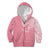 Personalised New Zealand Kid Hoodie Pink Ribbon Tattoo Mix Silver Fern LT7 Zip Hoodie Pink - Polynesian Pride