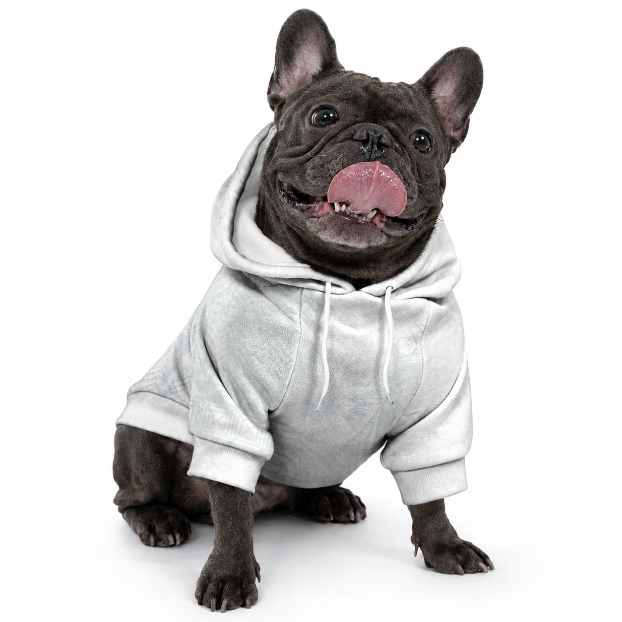 Tonga Ngatu Kupesi White Sunday Fakame Pet Hoodie Koe Otua Mo Tonga Ko Hoku Tofia LT7 - Polynesian Pride