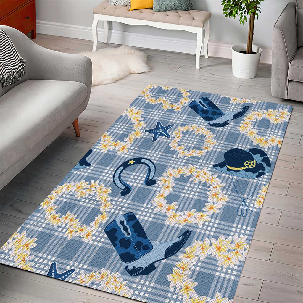 Aloha Hawaii Paniolo Jeans Palaka Area Rug Coastal Rodeo LT7 - Polynesian Pride