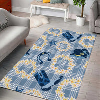 Aloha Hawaii Paniolo Jeans Palaka Area Rug Coastal Rodeo LT7 - Polynesian Pride