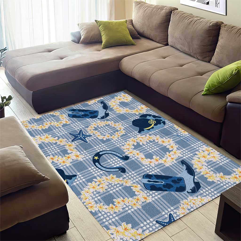 Aloha Hawaii Paniolo Jeans Palaka Area Rug Coastal Rodeo LT7 - Polynesian Pride