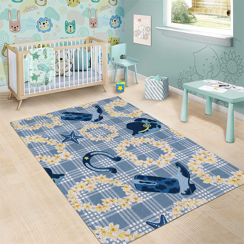 Aloha Hawaii Paniolo Jeans Palaka Area Rug Coastal Rodeo LT7 - Polynesian Pride