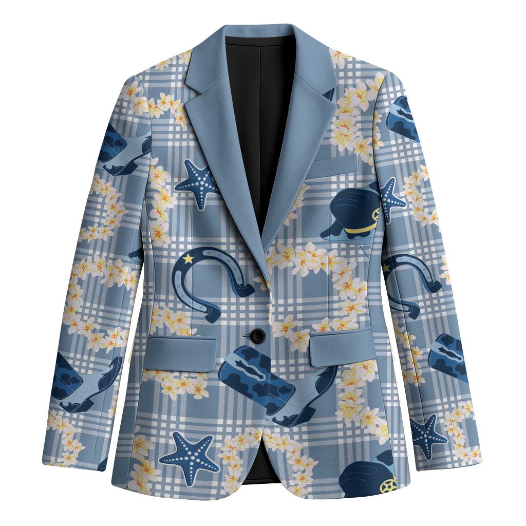 Aloha Hawaii Paniolo Jeans Palaka Blazer Coastal Rodeo LT7 Unisex Pastel Blue - Polynesian Pride