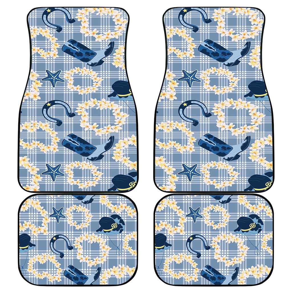 Aloha Hawaii Paniolo Jeans Palaka Car Mats Coastal Rodeo LT7 - Polynesian Pride