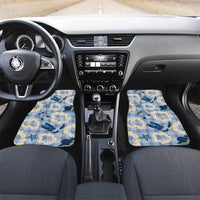 Aloha Hawaii Paniolo Jeans Palaka Car Mats Coastal Rodeo LT7 Set 2pcs - Front Pastel Blue - Polynesian Pride