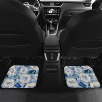 Aloha Hawaii Paniolo Jeans Palaka Car Mats Coastal Rodeo LT7 Set 2pcs - Back Pastel Blue - Polynesian Pride