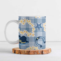 Aloha Hawaii Paniolo Jeans Palaka Ceramic Mug Coastal Rodeo LT7 Pastel Blue - Polynesian Pride