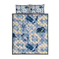 Aloha Hawaii Paniolo Jeans Palaka Quilt Bed Set Coastal Rodeo LT7 - Polynesian Pride