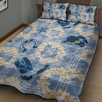 Aloha Hawaii Paniolo Jeans Palaka Quilt Bed Set Coastal Rodeo LT7 - Polynesian Pride