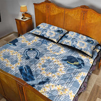 Aloha Hawaii Paniolo Jeans Palaka Quilt Bed Set Coastal Rodeo LT7 - Polynesian Pride