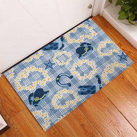 Aloha Hawaii Paniolo Jeans Palaka Rubber Doormat Coastal Rodeo LT7 - Polynesian Pride