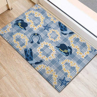 Aloha Hawaii Paniolo Jeans Palaka Rubber Doormat Coastal Rodeo LT7 - Polynesian Pride