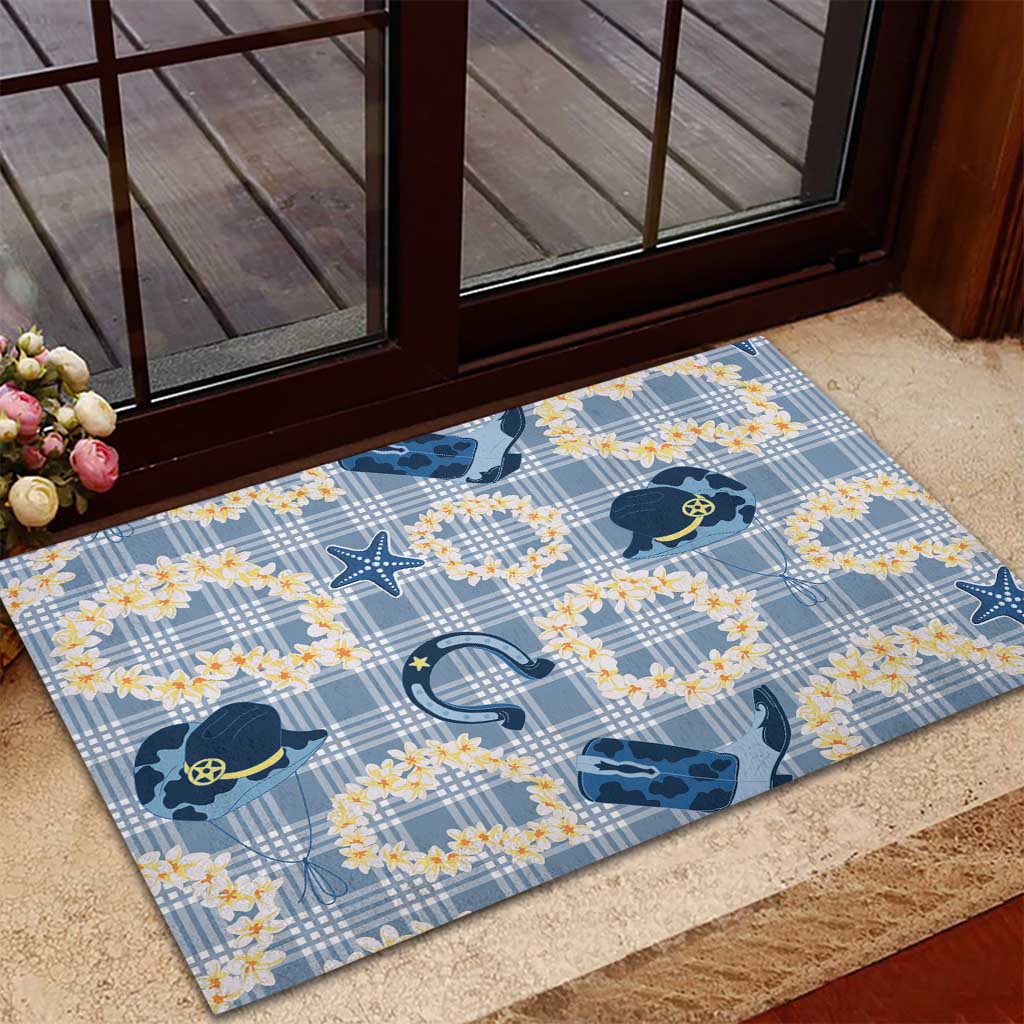 Aloha Hawaii Paniolo Jeans Palaka Rubber Doormat Coastal Rodeo LT7 - Polynesian Pride