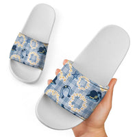 Aloha Hawaii Paniolo Jeans Palaka Slide Sandals Coastal Rodeo LT7 - Polynesian Pride