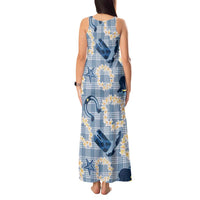 Aloha Hawaii Paniolo Jeans Palaka Tank Maxi Dress Coastal Rodeo LT7 - Polynesian Pride