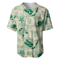 Aloha Hawaii Paniolo Mint Palaka Baseball Jersey Coastal Rodeo LT7 Mint - Polynesian Pride