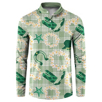 Aloha Hawaii Paniolo Mint Palaka Button Sweatshirt Coastal Rodeo LT7 Mint - Polynesian Pride