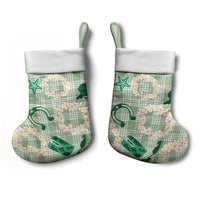Aloha Hawaii Paniolo Mint Palaka Christmas Stocking Coastal Rodeo LT7 - Polynesian Pride