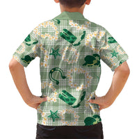 Aloha Hawaii Paniolo Mint Palaka Hawaiian Shirt Coastal Rodeo LT7 - Polynesian Pride