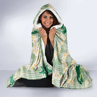 Aloha Hawaii Paniolo Mint Palaka Hooded Blanket Coastal Rodeo LT7 - Polynesian Pride