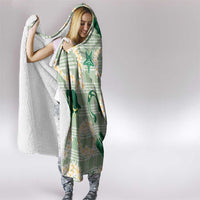 Aloha Hawaii Paniolo Mint Palaka Hooded Blanket Coastal Rodeo LT7 - Polynesian Pride